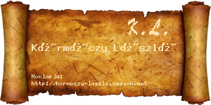 Körmöczy László névjegykártya
